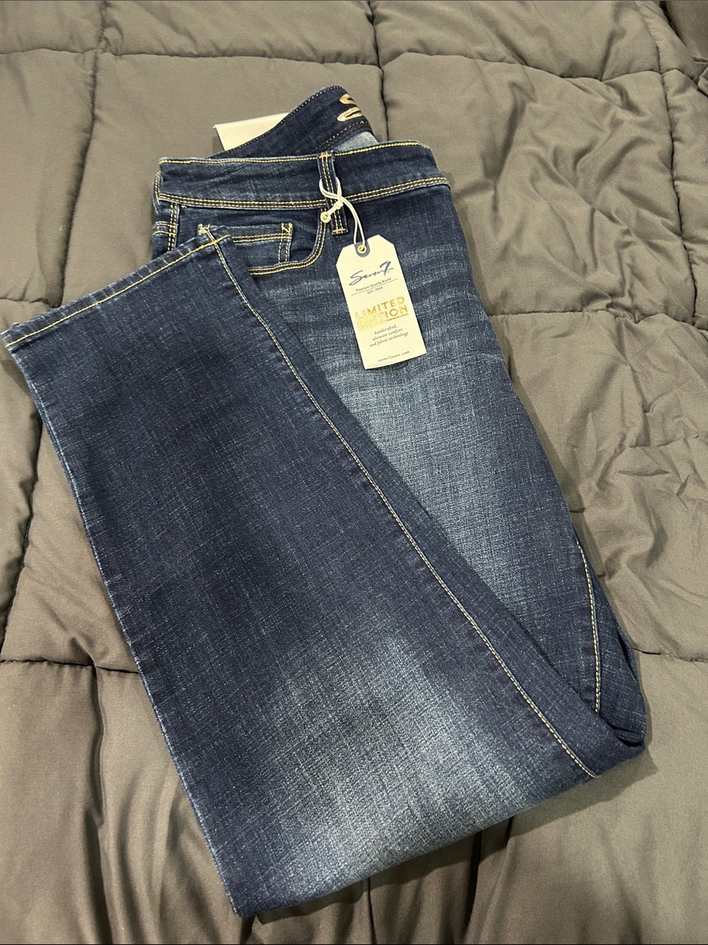 Seven7 Women's Dark Blue straight Jeans